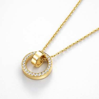 Aretusa | Gold Plated Double Interlocking Circles