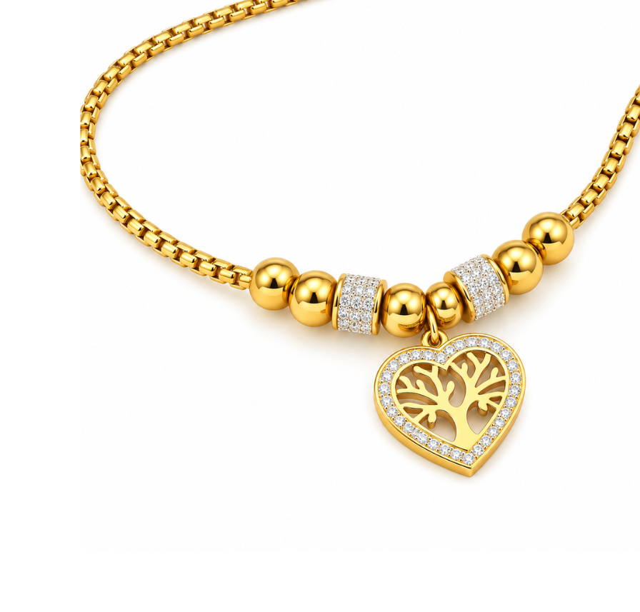 Lorraine | Gold Plated Tree of Life Necklace