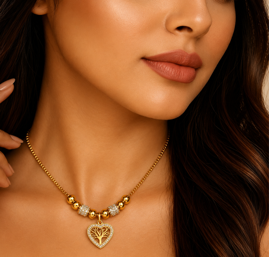 Lorraine | Gold Plated Tree of Life Necklace