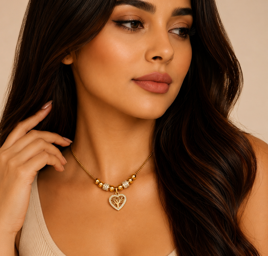 Lorraine | Gold Plated Tree of Life Necklace