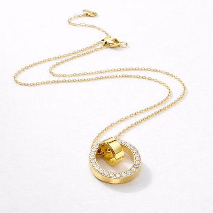 Aretusa | Gold Plated Double Interlocking Circles