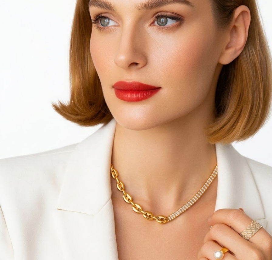 Kim | Gold Plated Équilibre Necklace