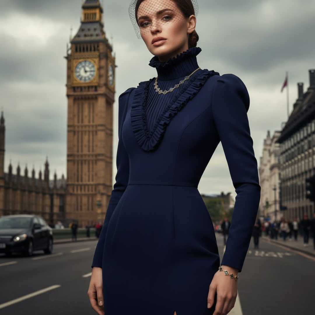 Navy Clover Bracelet - Personalised Blue Clover Name Bracelet