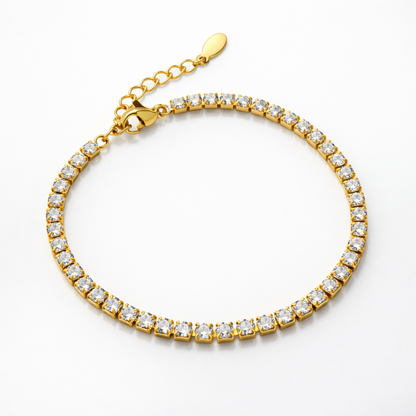 Dana | Gold Plated Lux Tennis Bracelet