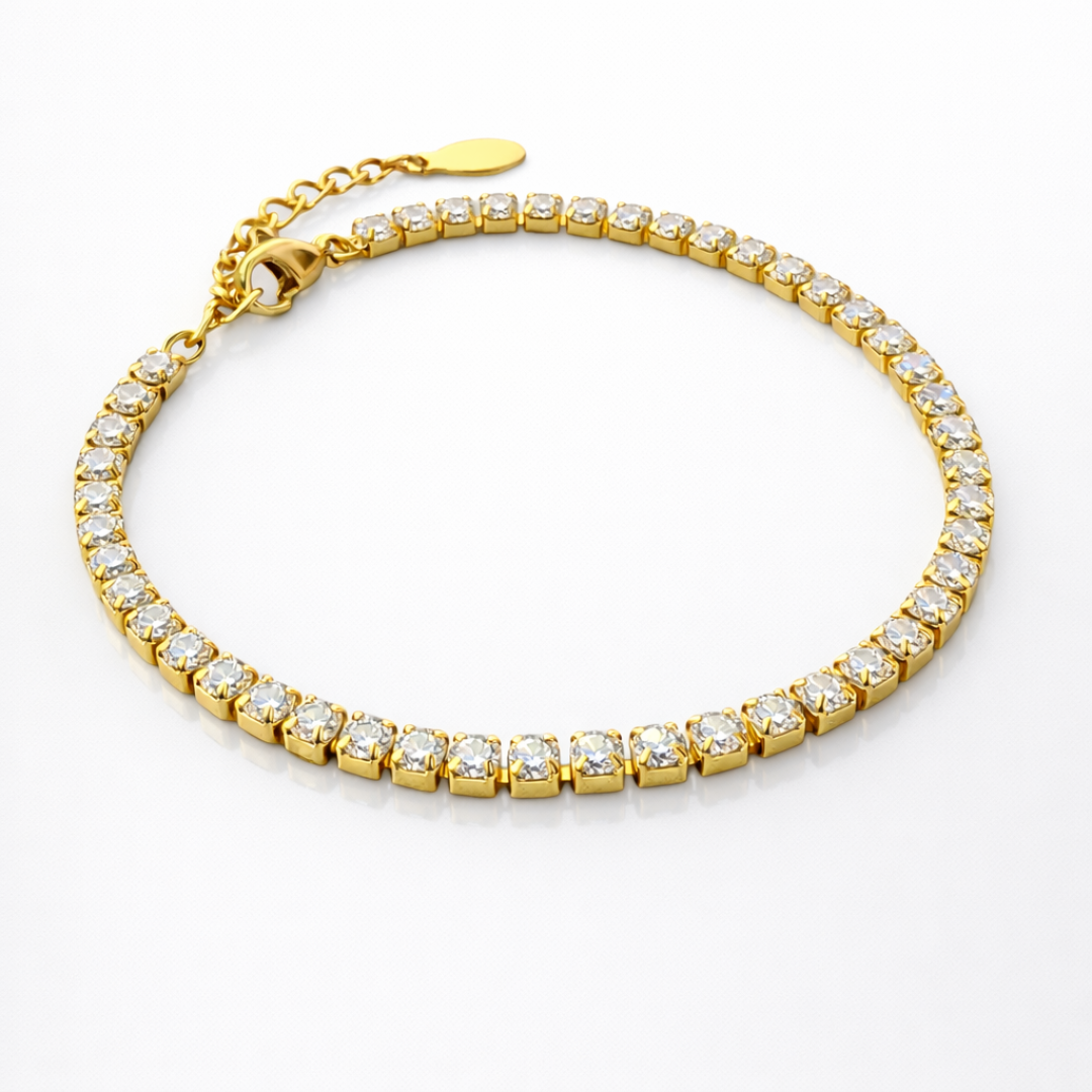 Dana | Gold Plated Lux Tennis Bracelet