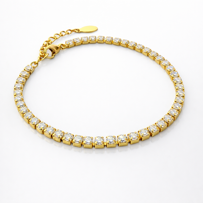 Dana | Gold Plated Lux Tennis Bracelet