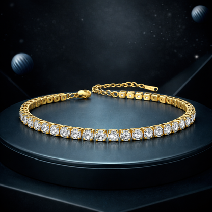 Dana | Gold Plated Lux Tennis Bracelet