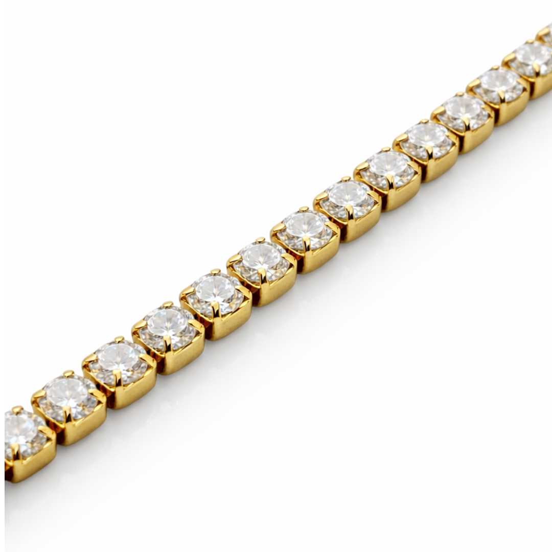 Dana | Gold Plated Lux Tennis Bracelet