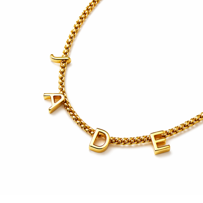 Veronika | Gold Plated Suspended Personalised Name Necklace