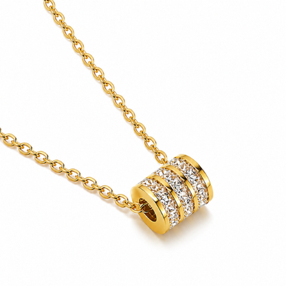 Astrid | Gold Plated Cordelia Cylinder Necklace