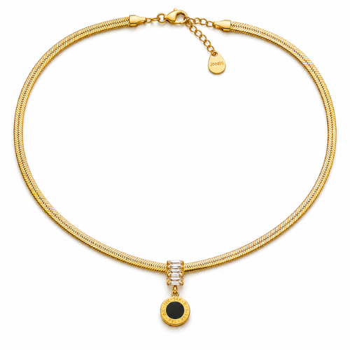 Alarice | Gold Plated Roman Numerals Pendant Necklace
