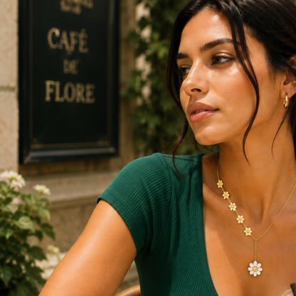 Daisy | Gold Plated Fiorella Drop Necklace