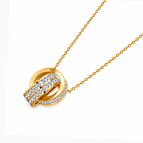Giorgio | Gold Plated Double Interlocking Circles