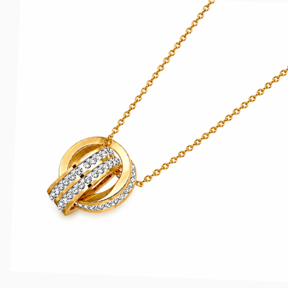 Giorgio | Gold Plated Double Interlocking Circles