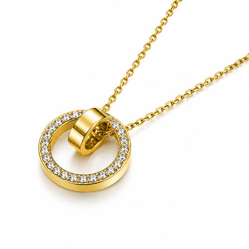 Aretusa | Gold Plated Double Interlocking Circles