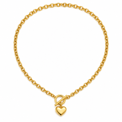 Pixie | Gold Plated Luna Heart Toggle Necklace