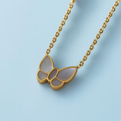 Mirayah | Gold-Plated (18K) Shell Butterfly Charm Waterproof Necklace