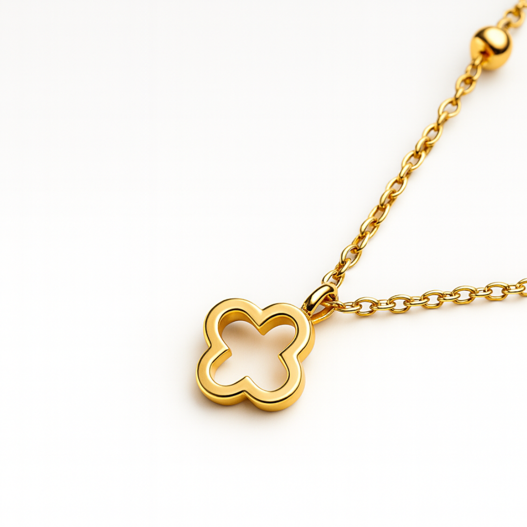 Safina | Gold Plated Four-Leaf Clover Necklace