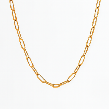 Nova | Gold (18K) Plated Paperclip Style Waterproof Necklace
