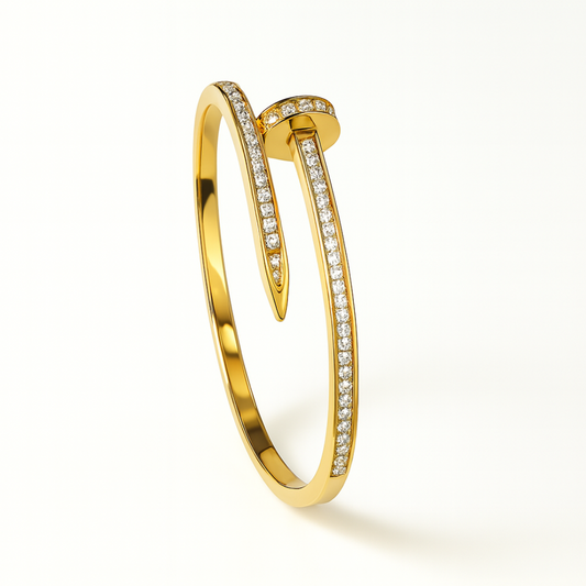 Nicolette | 18K Gold Plated Nail Waterproof Bracelet Bangle
