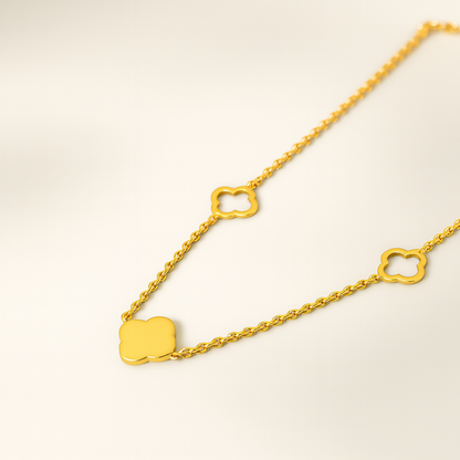 Elexia | Gold (18K) Plated Four-Leaf Clover Pendant Waterproof Necklace