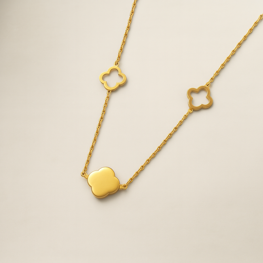 Elexia | Gold (18K) Plated Four-Leaf Clover Pendant Waterproof Necklace