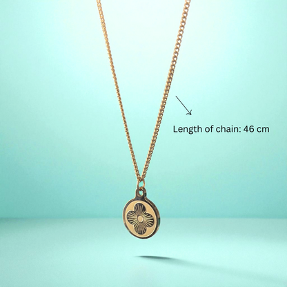 Elizabeth | Clover Coin Pendant Necklace - 18K Gold Plated Four-Leaf Waterproof Chain