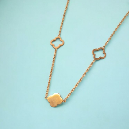 Elexia | Gold-Plated Four-Leaf Clover Pendant Necklace