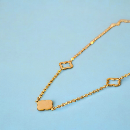 Elexia | Gold-Plated Four-Leaf Clover Pendant Necklace
