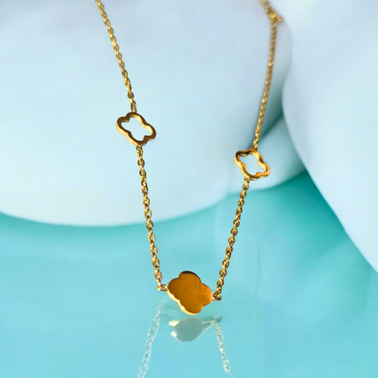 Elexia | Gold-Plated Four-Leaf Clover Pendant Necklace