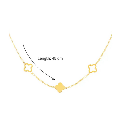 Elexia | Gold-Plated Four-Leaf Clover Pendant Necklace