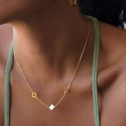 Elexia | Gold-Plated Four-Leaf Clover Pendant Necklace