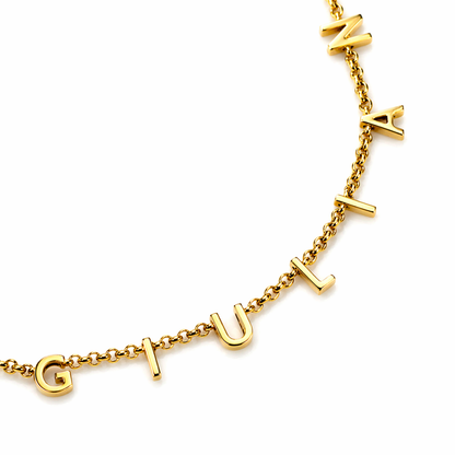 Veronika | Gold Plated Suspended Personalised Name Necklace