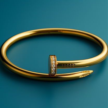 Nyra | 18K Gold Plated Zircon Nail Waterproof Bracelet Bangle