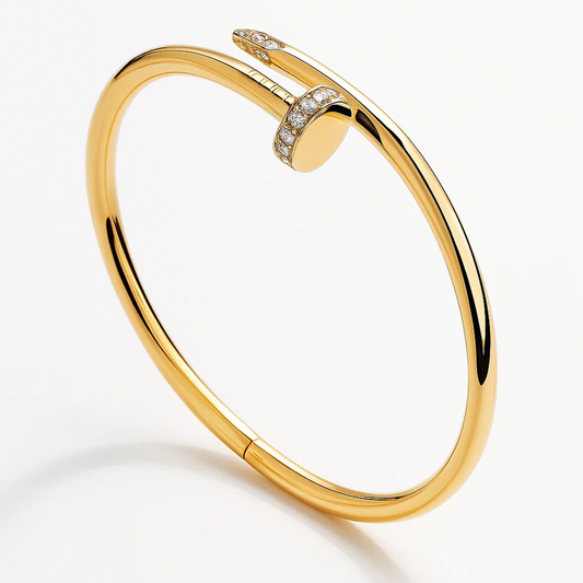 Nyra | 18K Gold Plated Zircon Nail Waterproof Bracelet Bangle