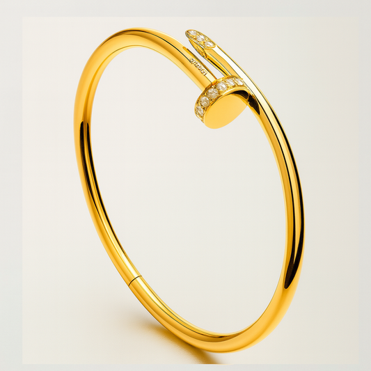 Nyra | 18K Gold Plated Zircon Nail Waterproof Bracelet Bangle