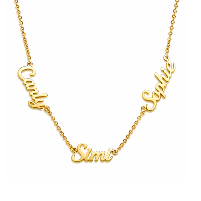 Dorothy | Gold Plated Multiple Name Personalised Necklace