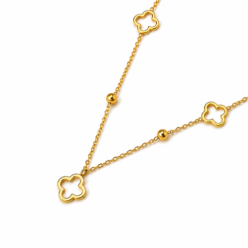 Safina | Gold Plated Four-Leaf Clover Necklace
