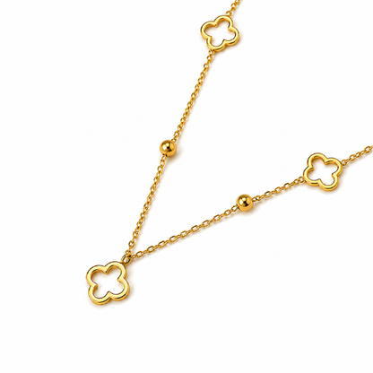 Safina | Gold Plated Four-Leaf Clover Necklace