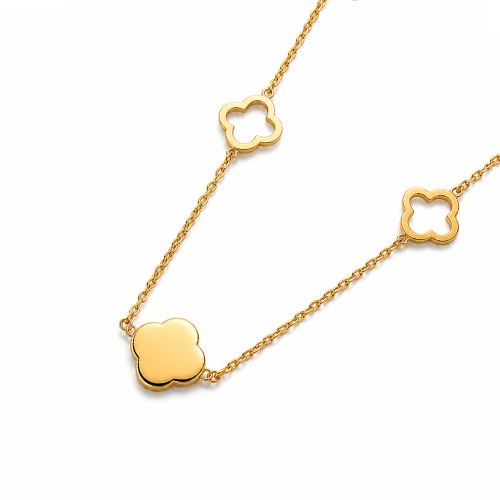 Elexia | Gold Plated Four-Leaf Clover Pendant Necklace