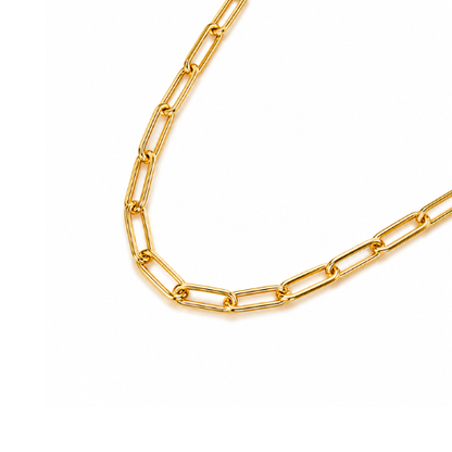 Nova | Gold Plated Paperclip Necklace