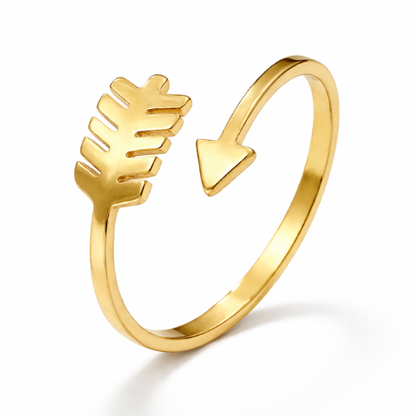 Donna | Gold Plated Arrow Resizable Ring