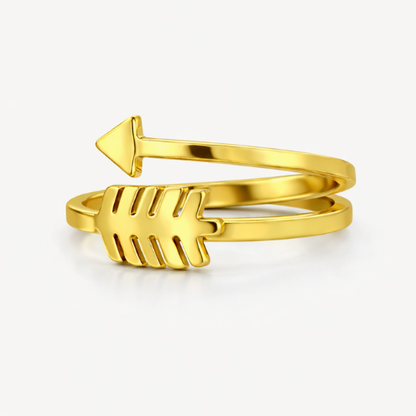 Donna | Gold Plated Arrow Resizable Ring