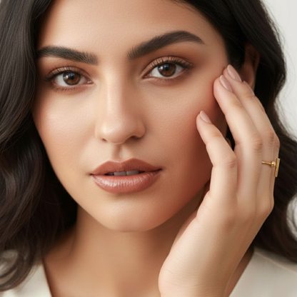 Melissa | Gold & Silver-Plated T-Bar and Ball Resizable Ring