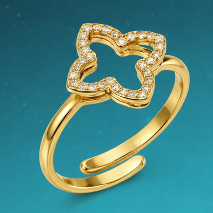 Jimena | Gold Plated Four-Leaf Clover Ring