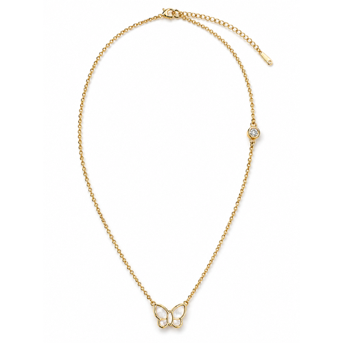 Mirayah | Gold-Plated Shell Butterfly Charm Necklace