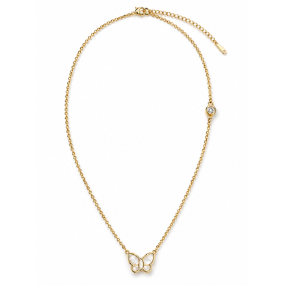 Mirayah | Gold-Plated Shell Butterfly Charm Necklace
