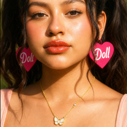 Mirayah | Gold-Plated Shell Butterfly Charm Necklace