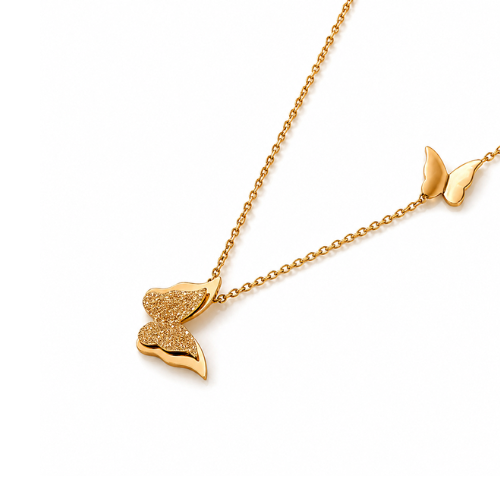 Sasha | Gold Plated Butterfly Charm Necklace