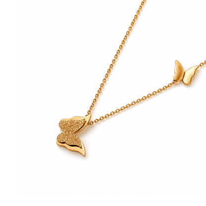 Sasha | Gold Plated Butterfly Charm Necklace